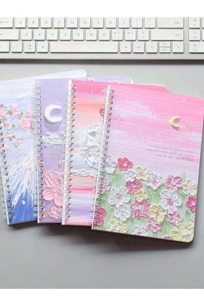 Generic 4-Pack A5 Spiral Notebooks – 60 Sheets / 120 Pages Each, Thick Lined ...
