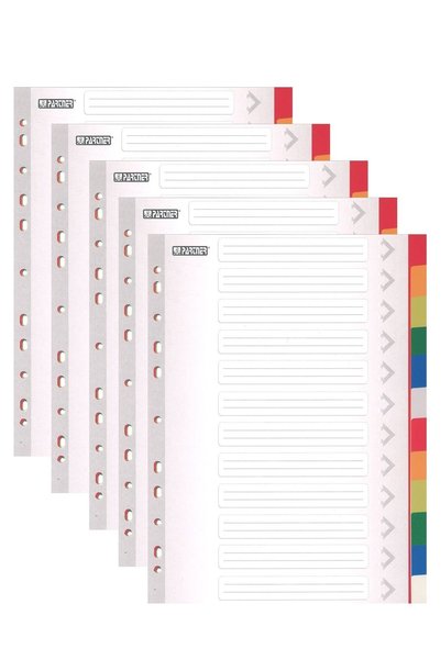 Generic 5-Piece 12-Colour Plastic Dividers Multicolour
