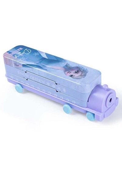 Generic Magic Frost Blue Train-Shaped Pencil Case with Built-in Sharpener Kid...