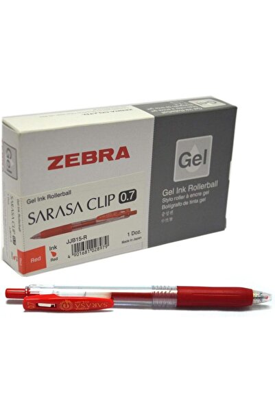 Generic Zebra 0.7 Sarasa Clip Gel Ink Rollerball Pen 12 Pieces Set - Red