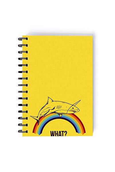 Generic Spiral A5 Notebook Funny Animal Rainbow What? Dolphin