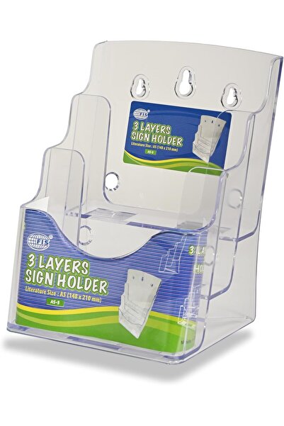 Generic FIS Acrylic Sign Holder A5 (148 x 210mm) - Wall-Mount, Three Layer Co...