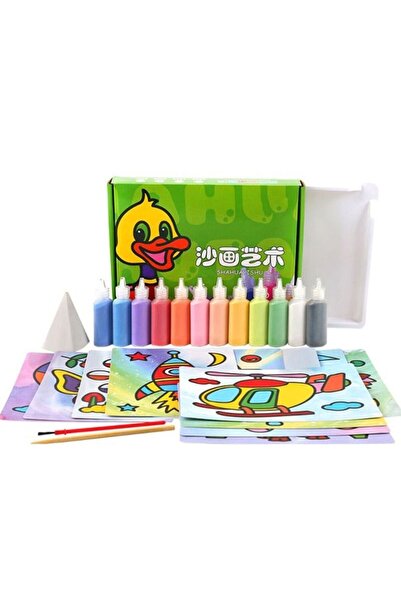 Generic Kids Handmade Picture Paper Craft DIY Sand Painting Drawing Board Set...