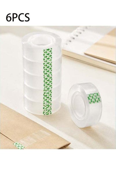 Generic Clear Tape Rolls 6 Pcs, Transparent Tape With BOPP Adhesive, 1.8 cm x...