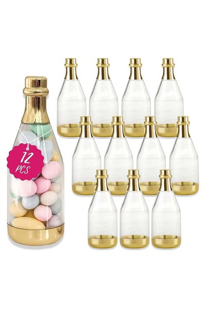 Generic 12 Pieces Champagne Bottle Container Candy Bottle DIY Favor Mini Baby...