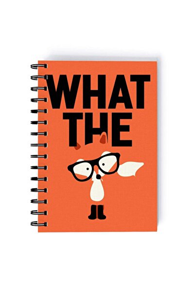 Generic Spiral A5 Notebook Funny Animal Quote Orange What the Fox Aesthetics