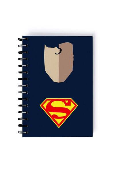Generic Spiral A5 Notebook Superman Clark Kent Logo Face Super Man