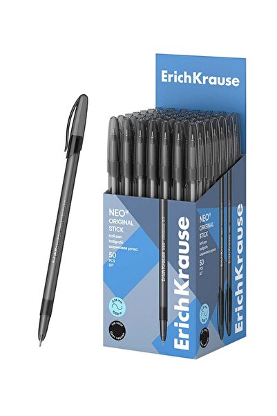 Generic 50-Piece Neo Original Stick Ballpoint Pen 0.7mm Tip Black Ink