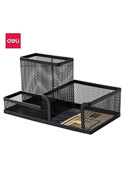 Generic 1-Piece Metal Mesh Desk Organizer Black