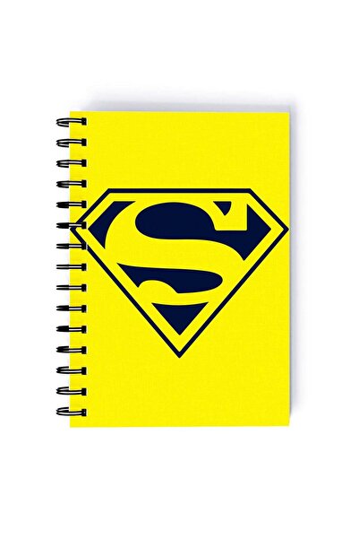 Generic Spiral A5 Notebook Superman Yellow Blue Man of Steel Super Man