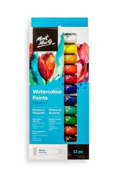 Generic 12-Piece Signature Watercolour Paints 12ml Content Per Tube