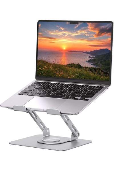 Generic Laptop Stand with 360° Rotating Base, Ergonomic Computer Riser for De...