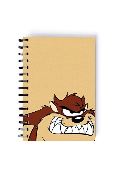 Generic Spiral A5 Notebook Taz Looney Tunes Brown 90s Kid Nostalgia