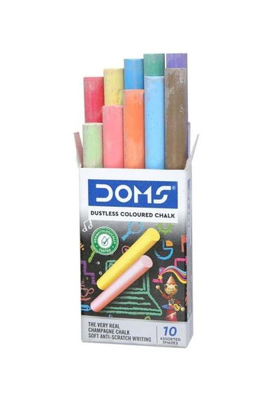Generic Dustless Coloured Chalk Box Pack | Extra Bright, Smooth & Long Lastin...