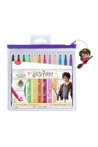 Generic Maped Harry Potter Ultra-Washable Felt Tip Pens Set in Pouch (12 Count)