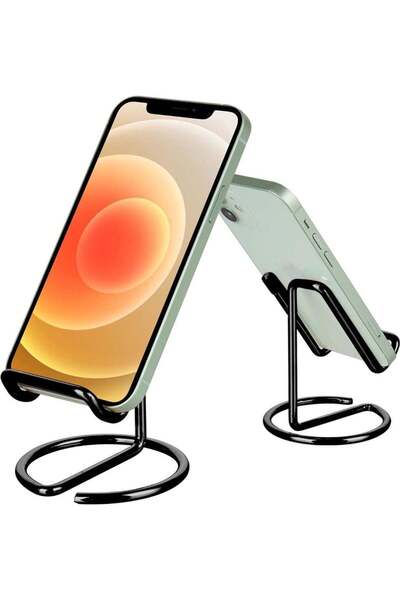 Generic Cell Phone Stand for Desk,Cute Metal Black Cell Phone Stand Holder De...
