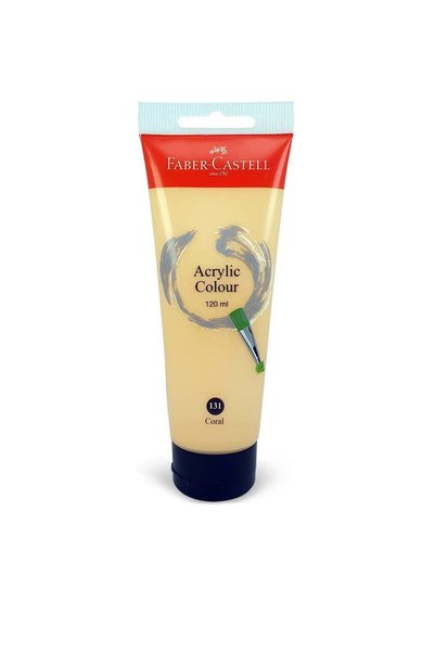 Generic Faber-Castell Acrylic Colour Paint 120 ml Tube Coral