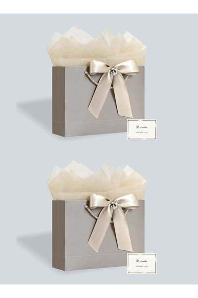 Generic 2PCS Large Gift Bag with Satin Ribbon, Bow Rope Handles, Tissue Paper...