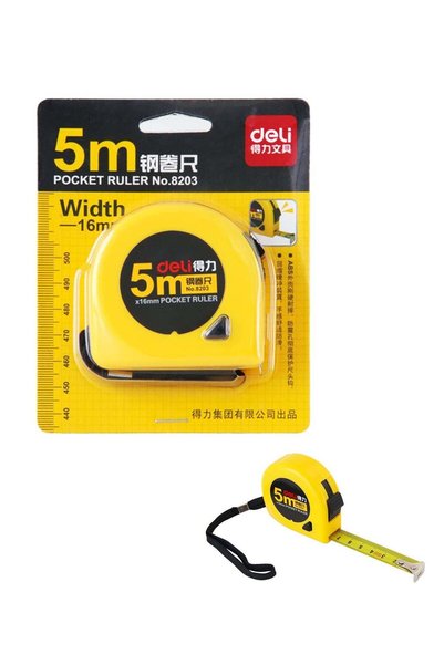 Generic Pocket Size Steel Measuring Tape 5 Meter Length