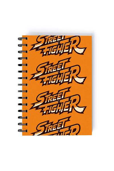 Generic Street Fighter Ken Printed Spiral A4 Notebook Red/Beige/Brown