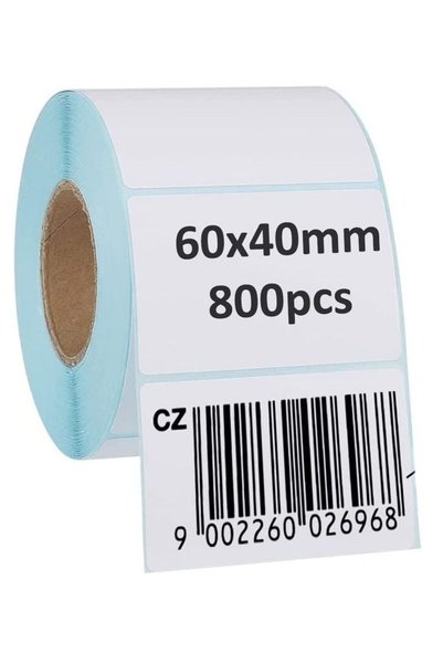 Generic 60x40mm Direct Thermal Printer Labels Roll of 800pcs Self Adhesive St...