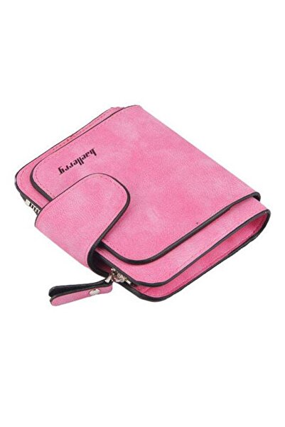 Generic Zipper Closure Coin And Card Wallet Pink