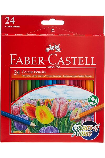 Generic Faber-Castell Colours of Nature 24 Colour Pencils in Cardboard Box