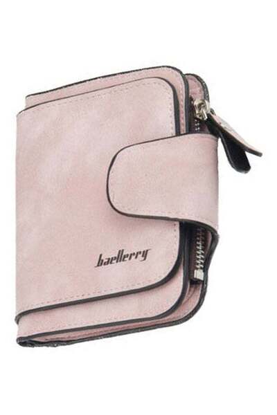 Generic Zipper Closure Coin And Card Wallet Beige