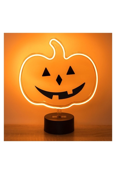 OEM Lampa LED Dovleac Portocaliu Neon 22x8x26.5 cm – decor luminos de efect p...