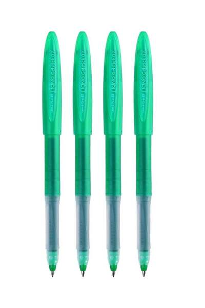 Generic 4-Piece Signo Gelstick Gel Ink Pen 0.7mm Tip Green Ink