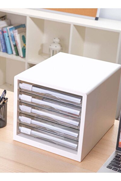 Generic Deli E9777 5 Drawer File Cabinet, Mixed Color, High Quality PP Materi...