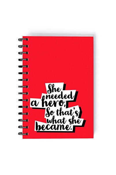 Generic Spiral A5 Notebook Women Empowerment Feminism Quote She needed a Hero...