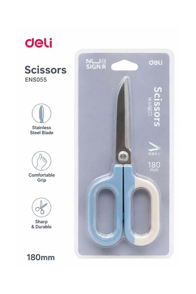 Generic 1-Piece Nusign Premium Stainless Steel Scissors 180mm Size Blue