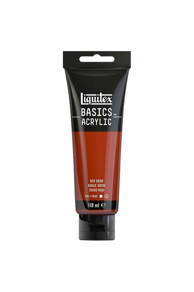 Generic Basics Acrylic Colour Paint Tube 118ml Content Red Oxide