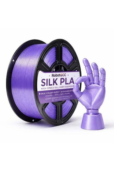 Generic RobotGCC PLA Silk Light Purple 3D Printer Filament, 1.75mm 1KG, Delic...