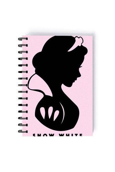 Generic Spiral A5 Notebook Snow White TV Show Classic Cartoon Pink silhouette