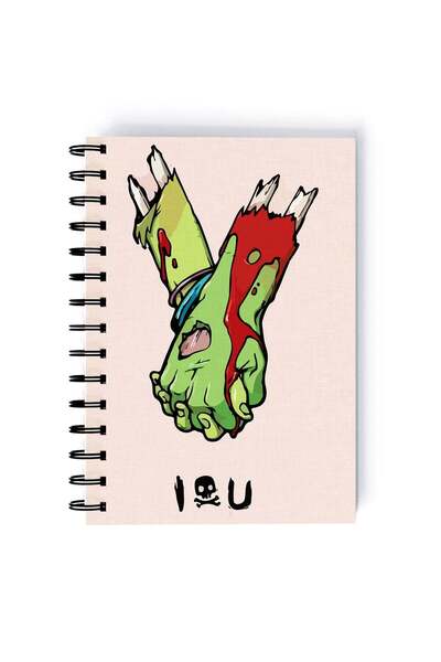 Generic Spiral A5 Notebook Zombie Undead Hands