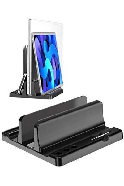 Generic Adjustable Vertical Laptop Stand ABS Plastic Desktop Holder