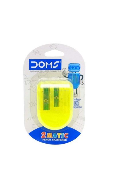 Generic Doms Double Hole Neon Coloured Pencil Sharpeners,