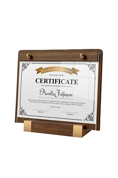 Generic Acrylic Certificate Display Stand Organize Photo Frames Document Hold...