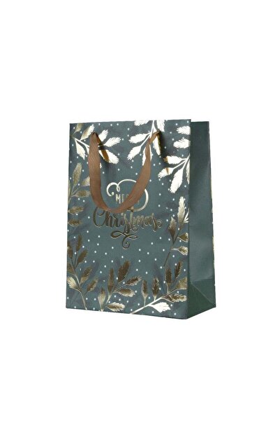 Generic Kaemingk Large Paper Gift Bag – Rectangle Green with Glitter Text & L...