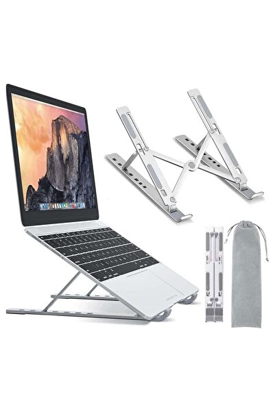 Generic Laptop Stand for Desk, Adjustable Laptop Riser ABS+Silicone Foldable ...