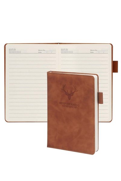 Generic A5 Leather Ruled Notebook,360 Pages Super Thick Wax Sense Leather Bus...