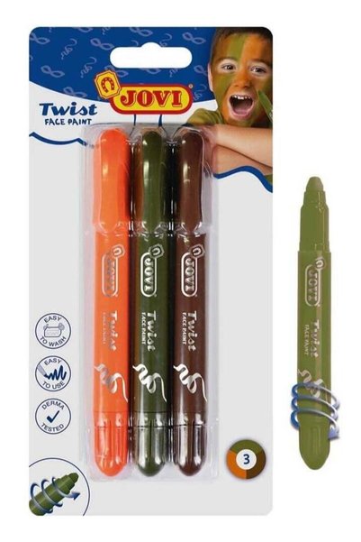 Generic 3-Piece Twist Face Paint Set Multicolour