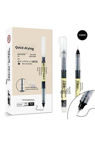 Generic Quick-Drying Direct Liquid Rollerball Pen with Needle Tip - Smooth Wr...