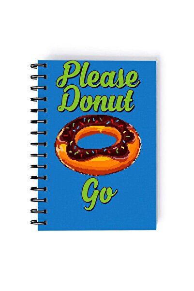 Generic Spiral A5 Notebook Retro Pixel Art Donut Quote Funny Quotes