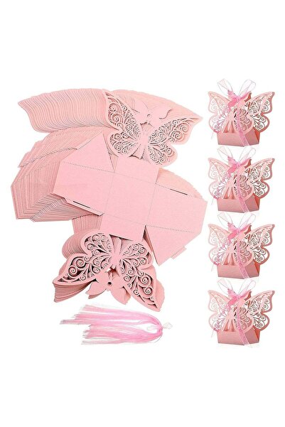 Generic 50 Pcs Candy Boxes, erfly Laser Cut Favor Boxes with Ribbons, lovely ...
