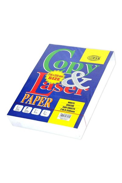 Generic FIS Copy & Laser Photocopy Paper, 500 Sheets, White, 80 gsm, 216 x 33...
