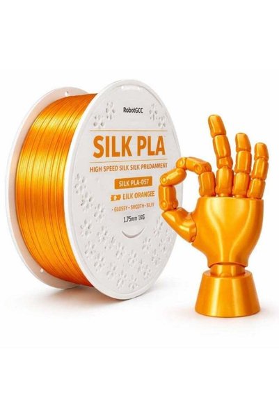 Generic RobotGCC PLA Silk Orange 3D Printer Filament, 1.75mm 1KG, Energetic O...