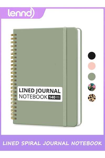 Generic Lined Spiral Journal Notebook for Women & Men, 140 Pages, College Rul...